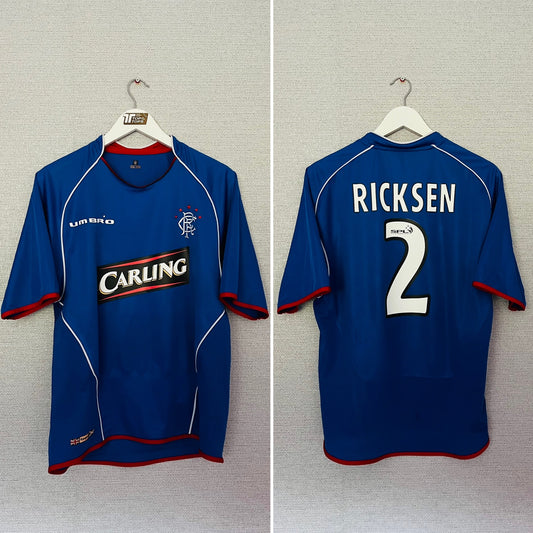 Glasgow Rangers home football shirt 2005/06 Ricksen Medium