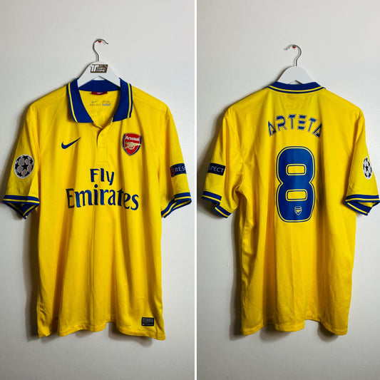 Arsenal away football shirt 2013/14 Arteta XL