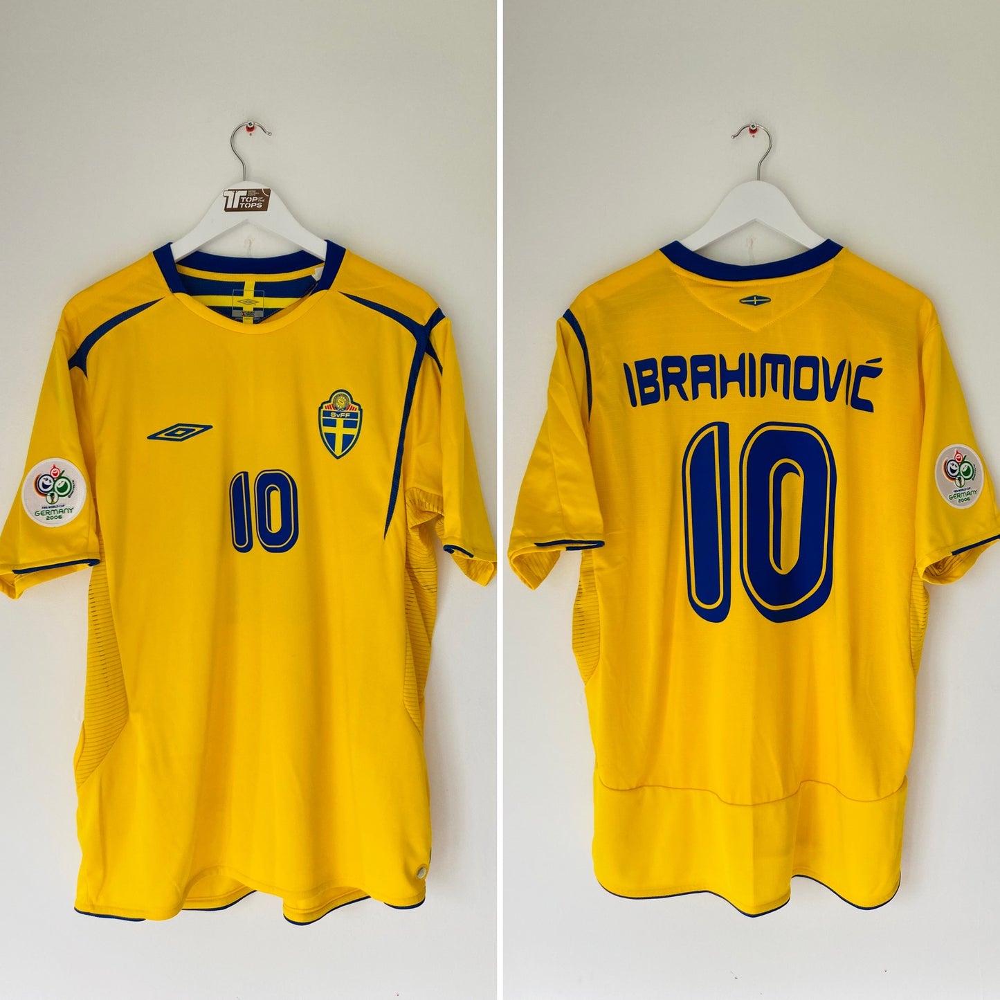 Sweden home football shirt W/C 2006 Zlatan XL