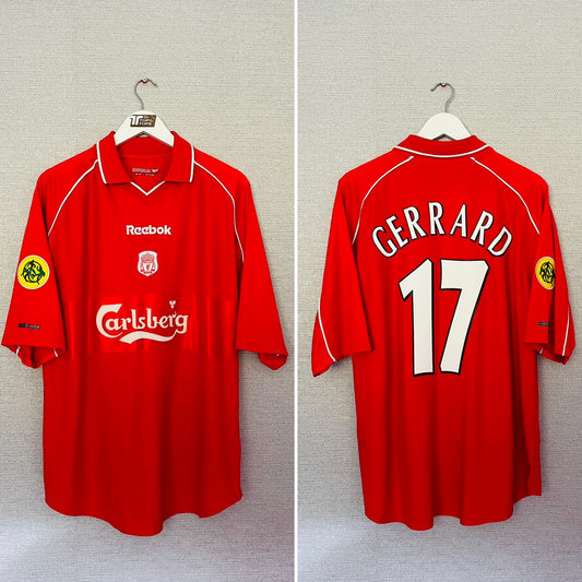 Liverpool home football shirt
2000/02 Gerrard Large