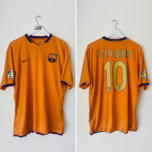 Barcelona away football shirt 2006/08 Ronaldinho XL