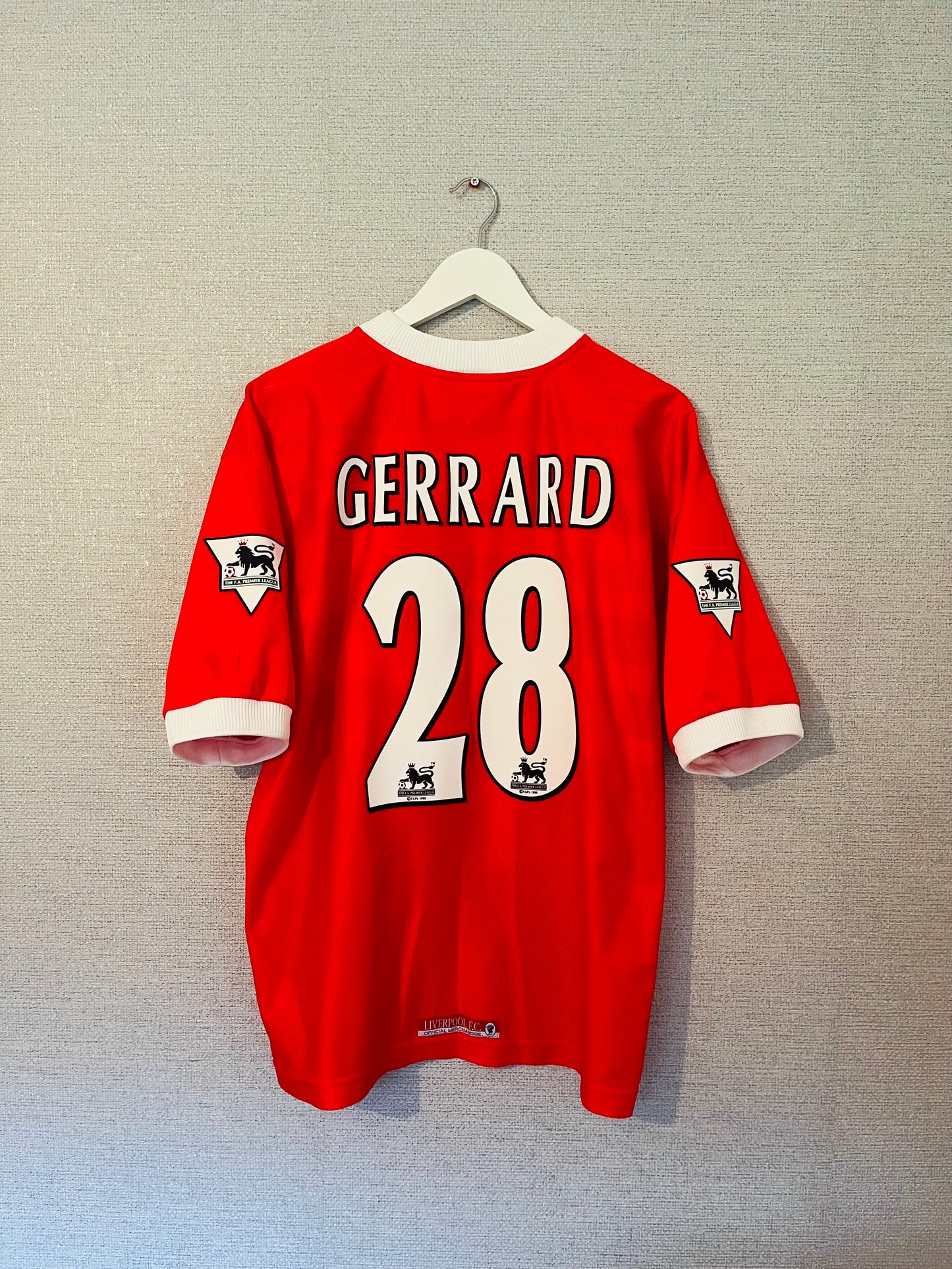 Liverpool home football shirt 1998/2000 Gerrard Large
