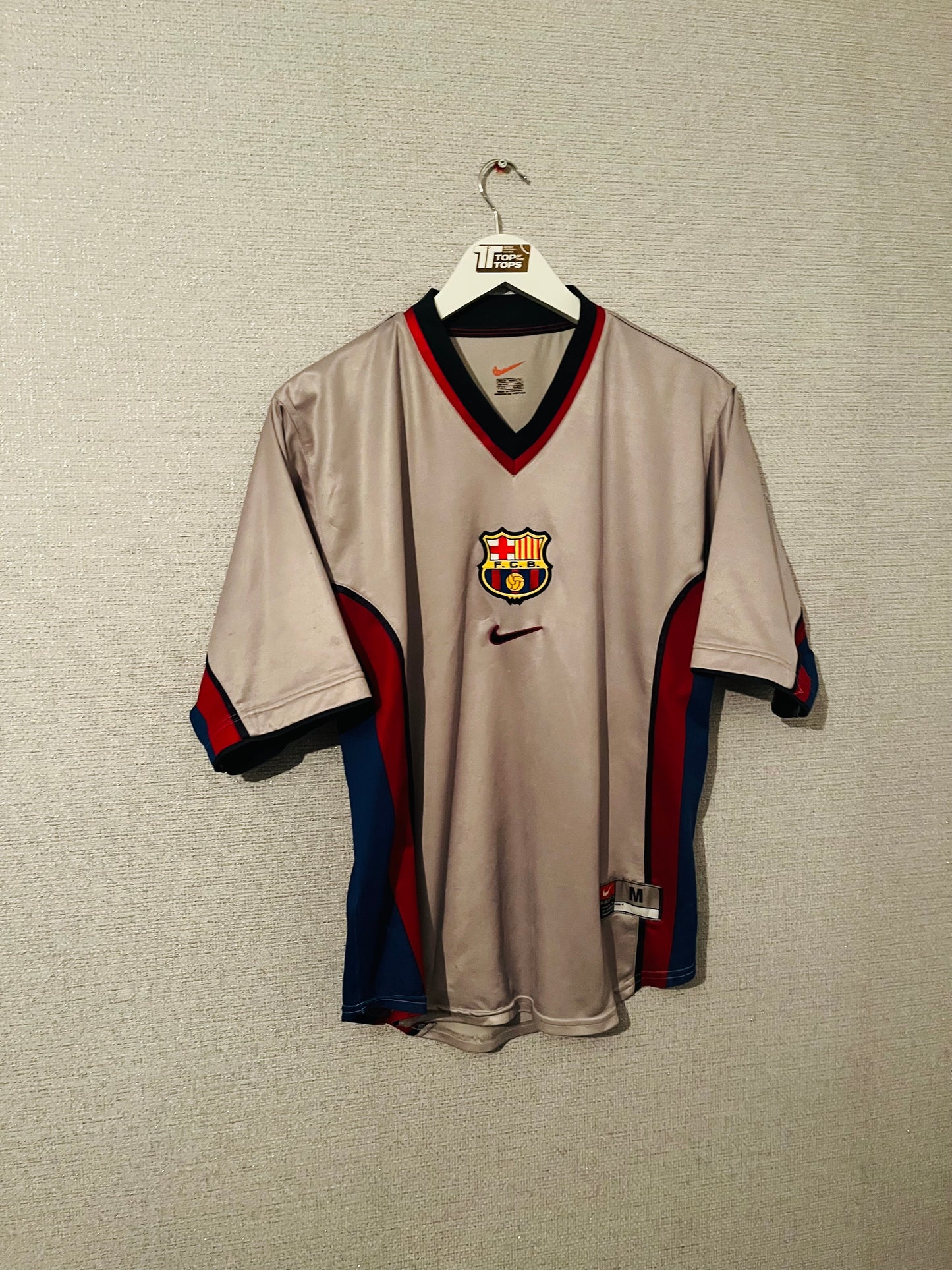 Barcelona away football shirt 1998/99 Kluivert Medium