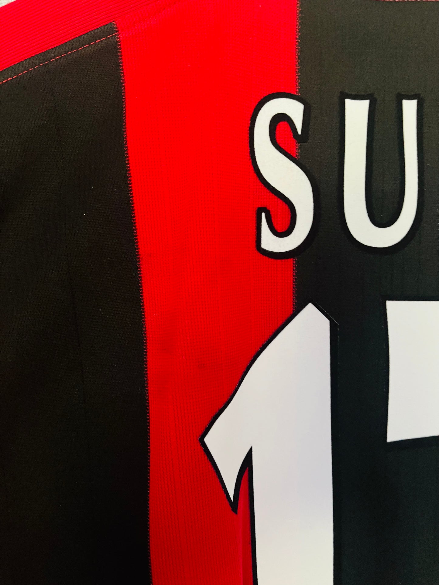 Manchester City away football shirt 2003/04 Sun Jihai Large