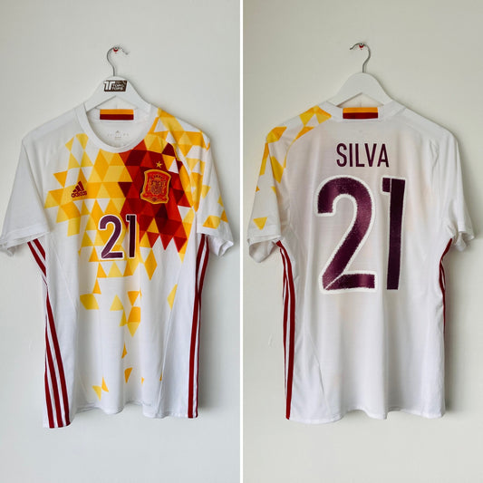 Spain away football shirt Euro 2016 Silva Large
