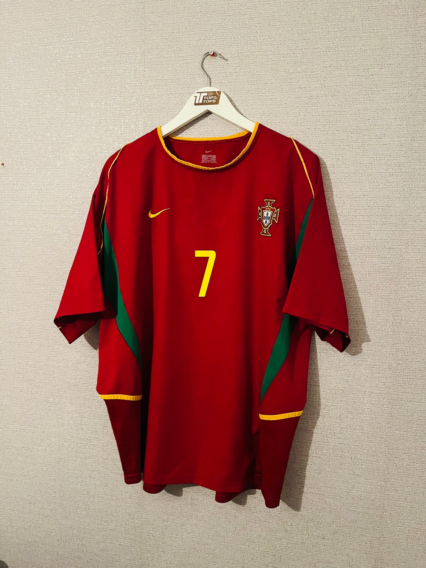 Portugal home football shirt 2002/04 Figo XL
