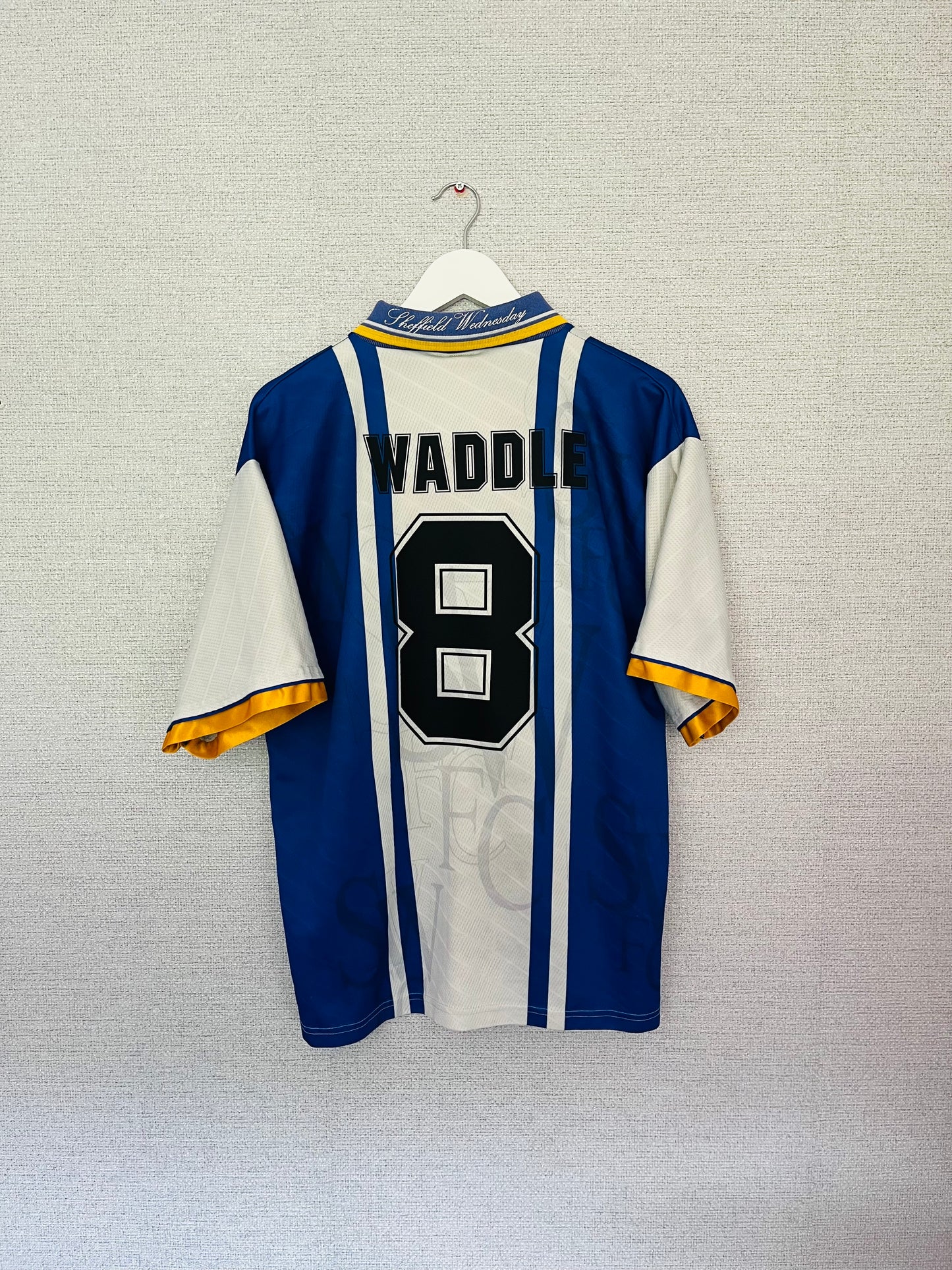 Sheffield Wednesday home football shirt 1995/97 Waddle Medium