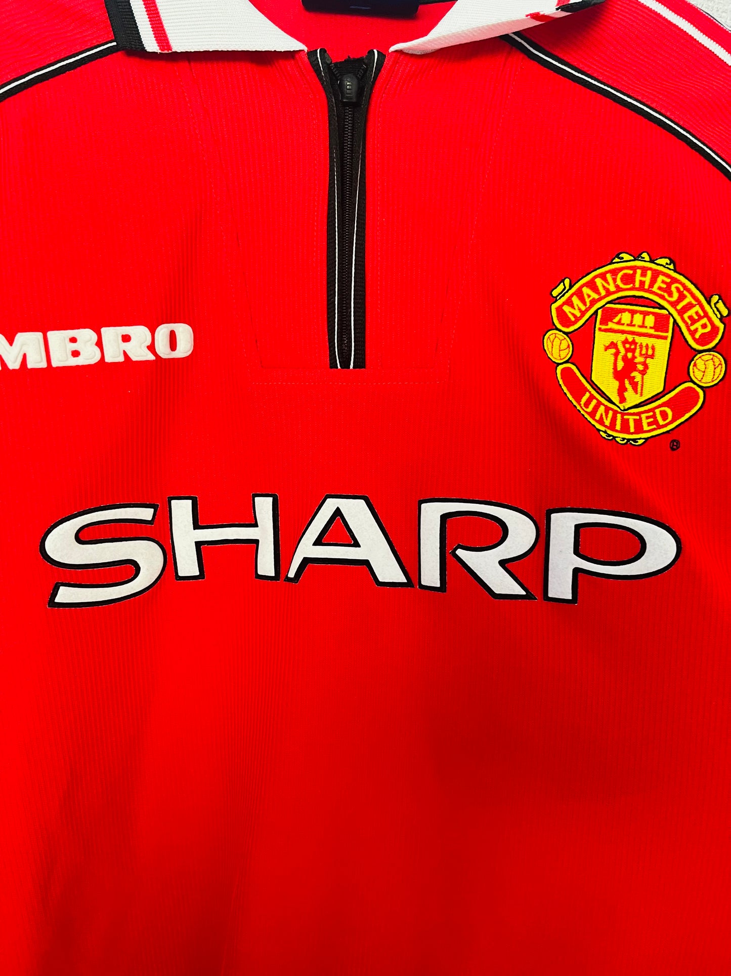 Manchester United home football shirt 1999/2000 Scholes Large