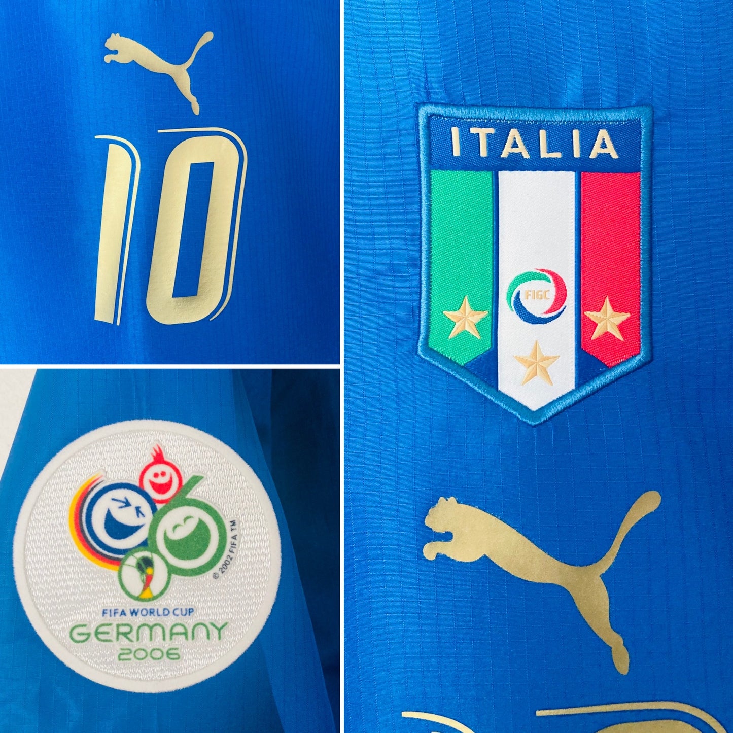Italy home football shirt W/C 2006 Totti Medium BNWTs