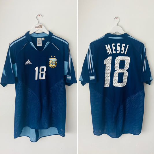 Argentina away football shirt 2004/05 Messi Large