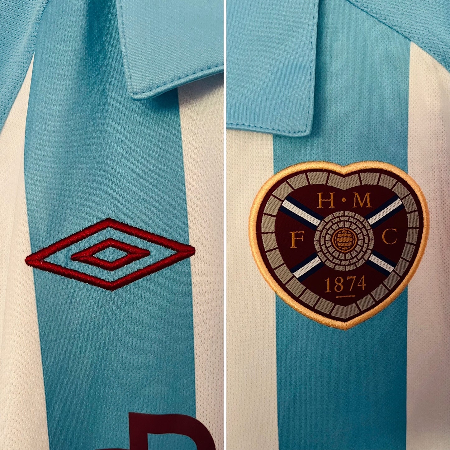 Heart of Midlothian Hearts away football shirt 2010/11 Large