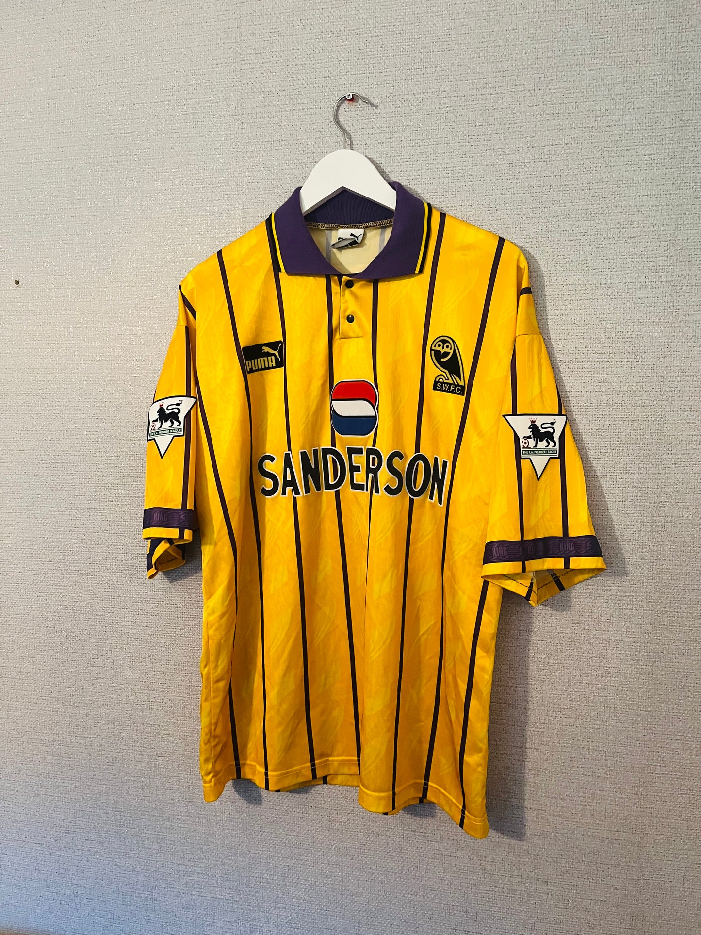 Sheffield Wednesday third football shirt 1994/95 Waddle Large