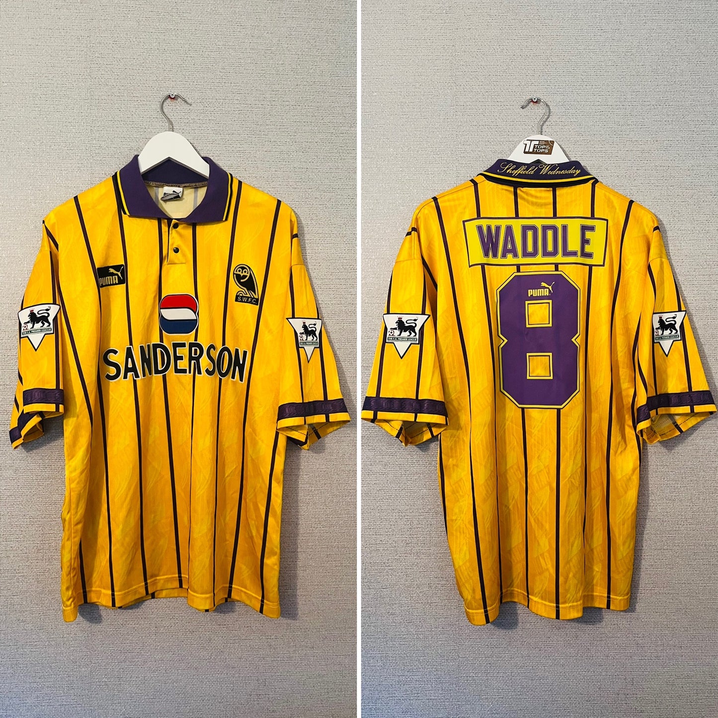Sheffield Wednesday third football shirt 1994/95 Waddle Large