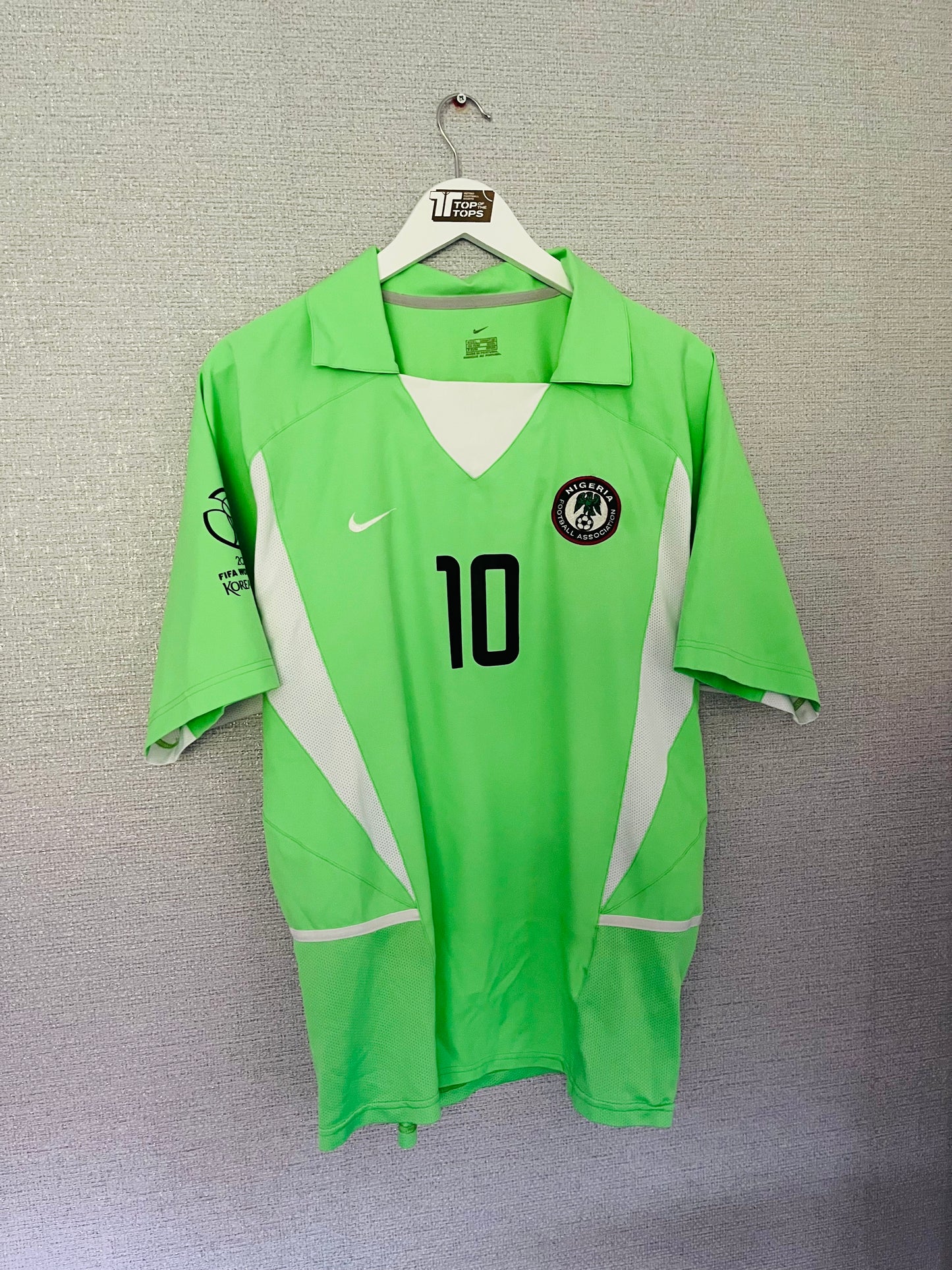 Nigeria home football shirt W/C 2002 Okocha Large