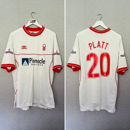 Nottingham Forest away football shirt 2000/01 Platt XL