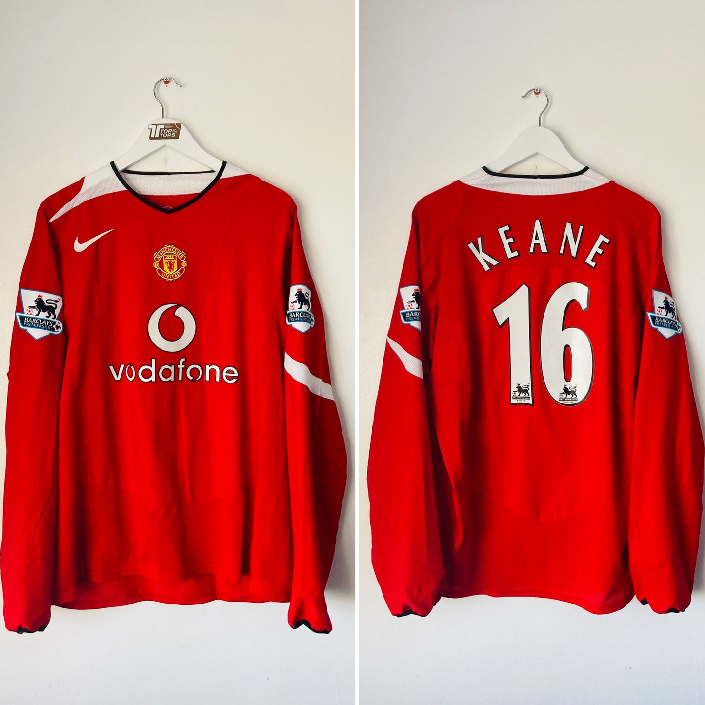 Manchester United home football shirt 2004/05 Keane XL