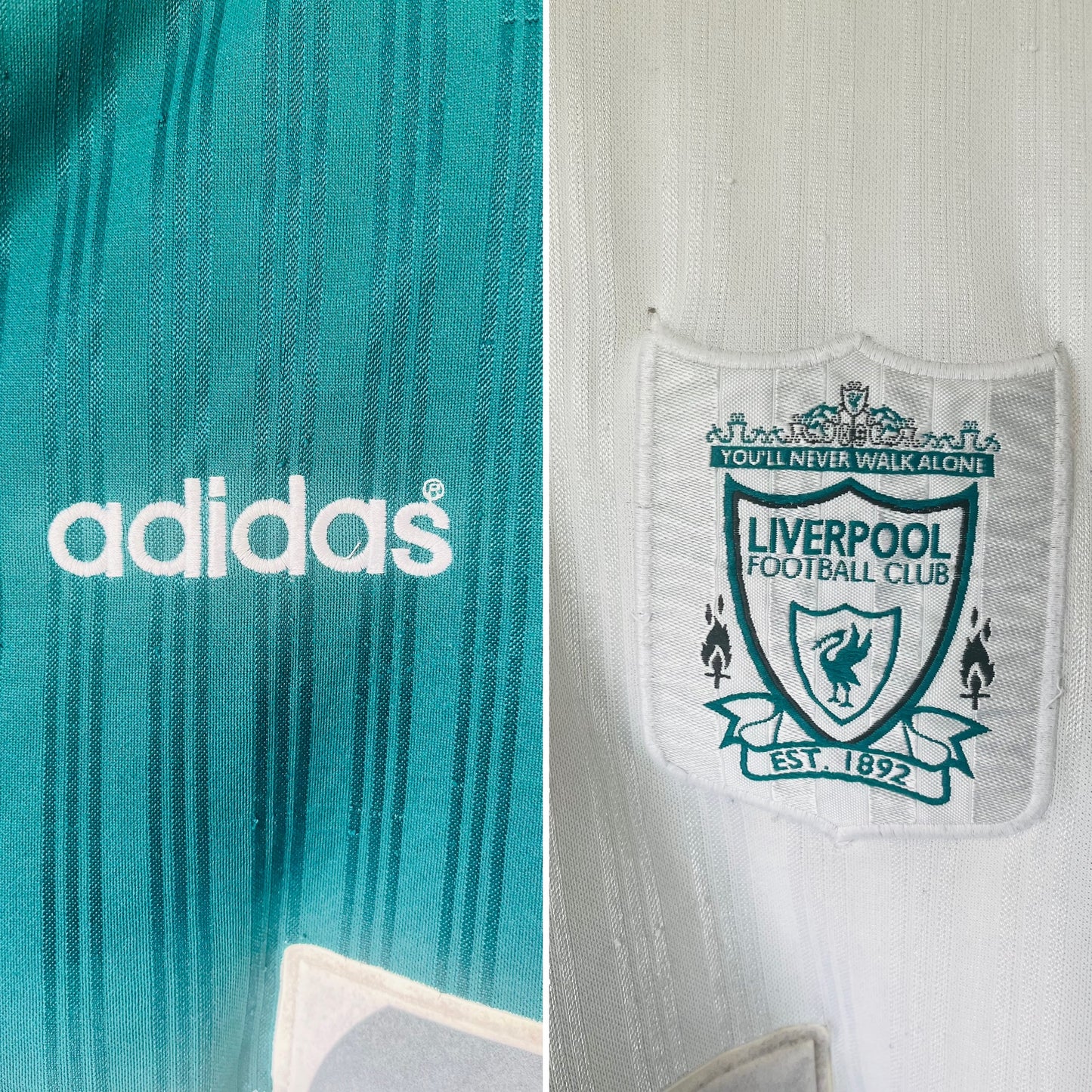 Liverpool away football shirt 1995/96 Fowler XL