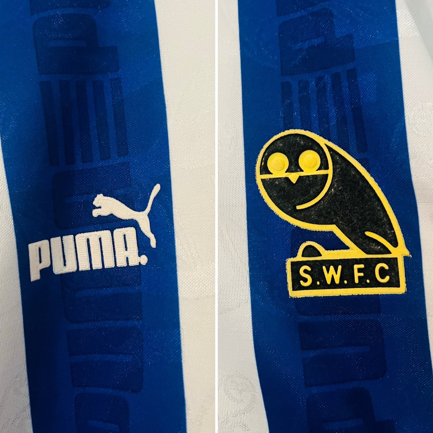 Sheffield Wednesday home football shirt 1993/95 Waddle Large