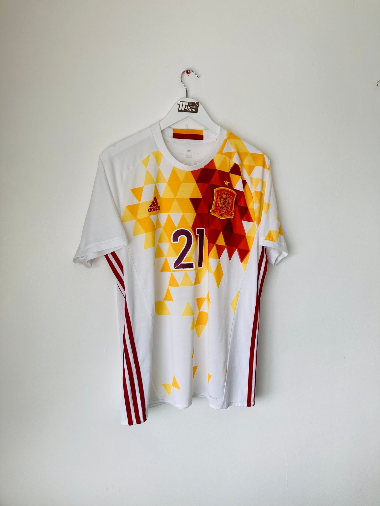 Spain away football shirt Euro 2016 Silva Large