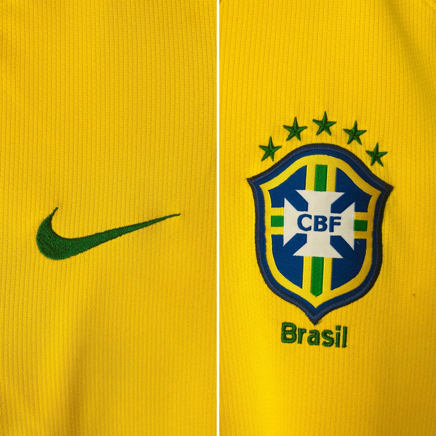 Brazil home football shirt 2008/10 Ronaldinho Medium