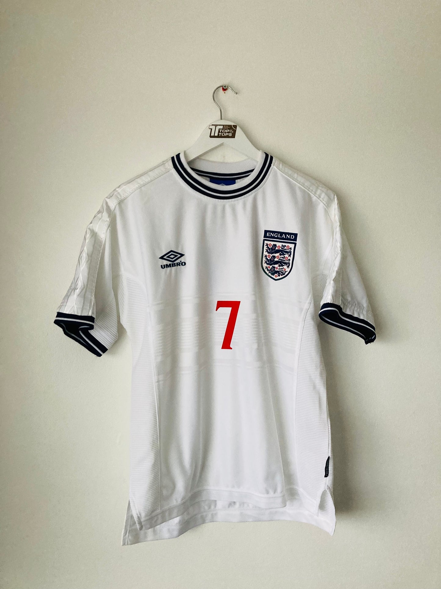 England home football shirt 1999/2000 Beckham medium