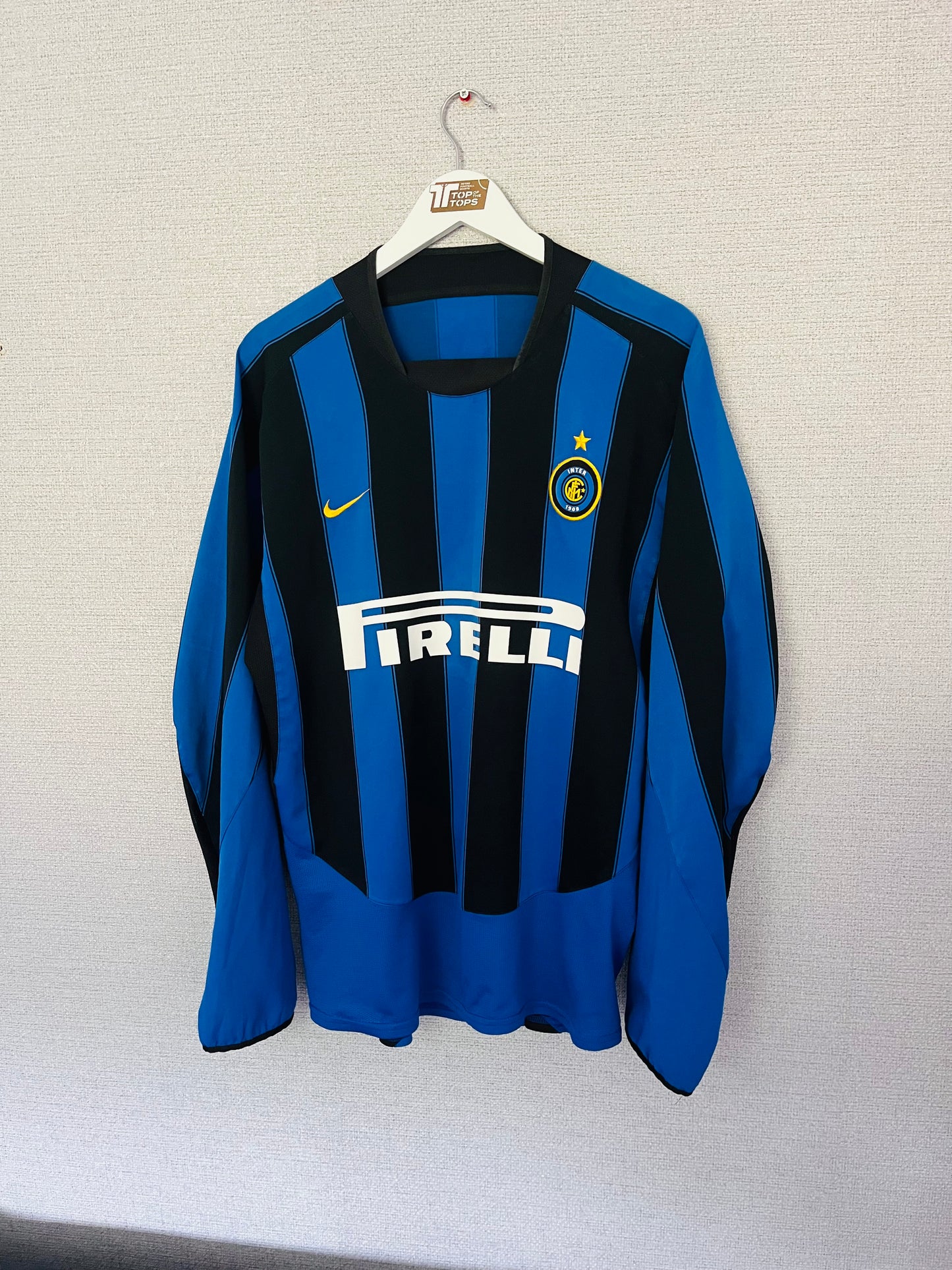 Inter Milan home football shirt 2003/04 L/S Cannavaro Large