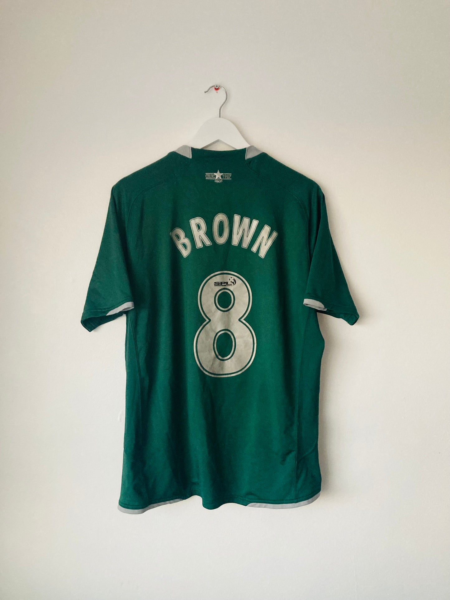 Glasgow Celtic away football shirt 2007/08 Brown Large