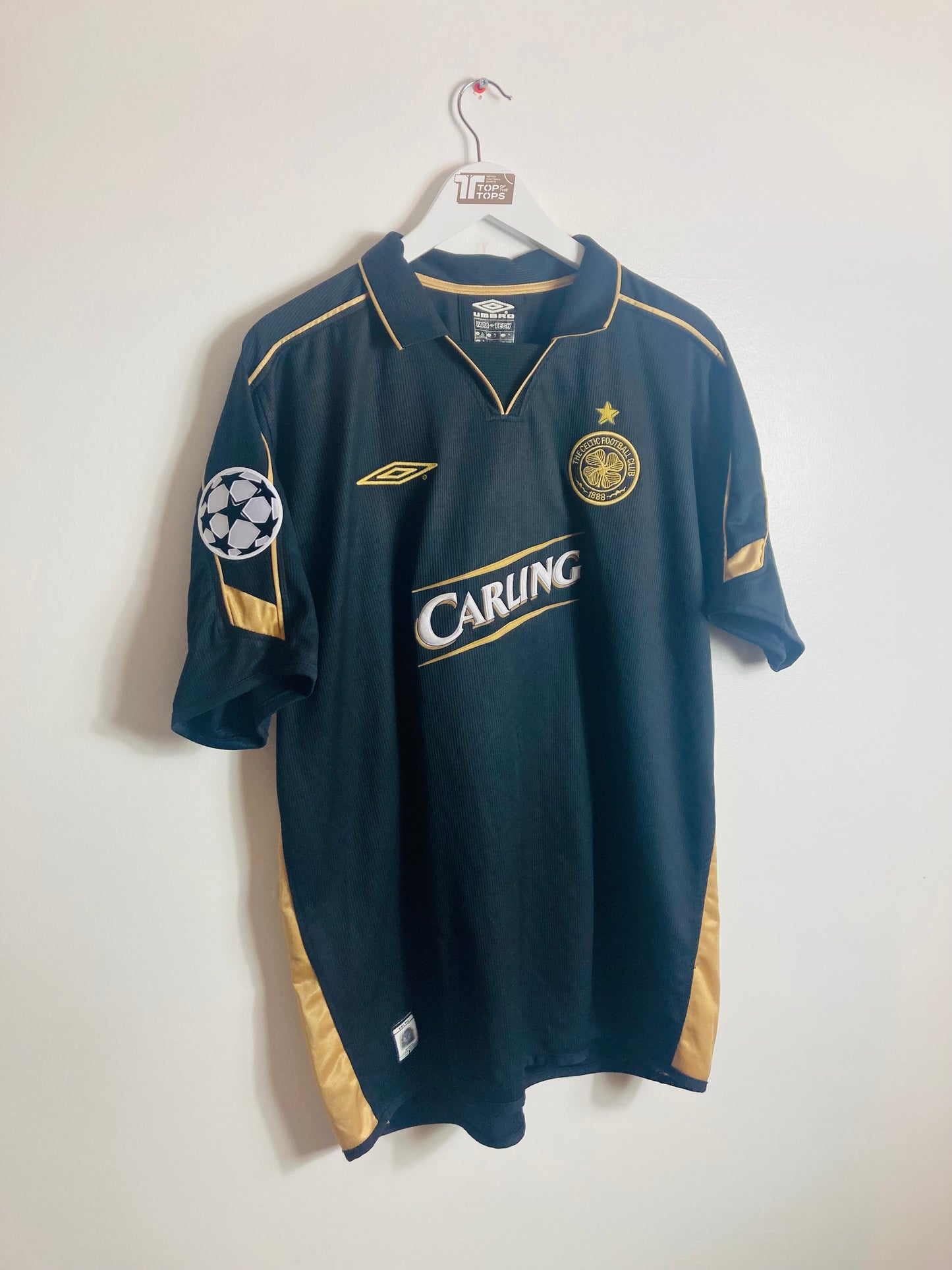Glasgow Celtic away football shirt 2003/04 Larsson XL