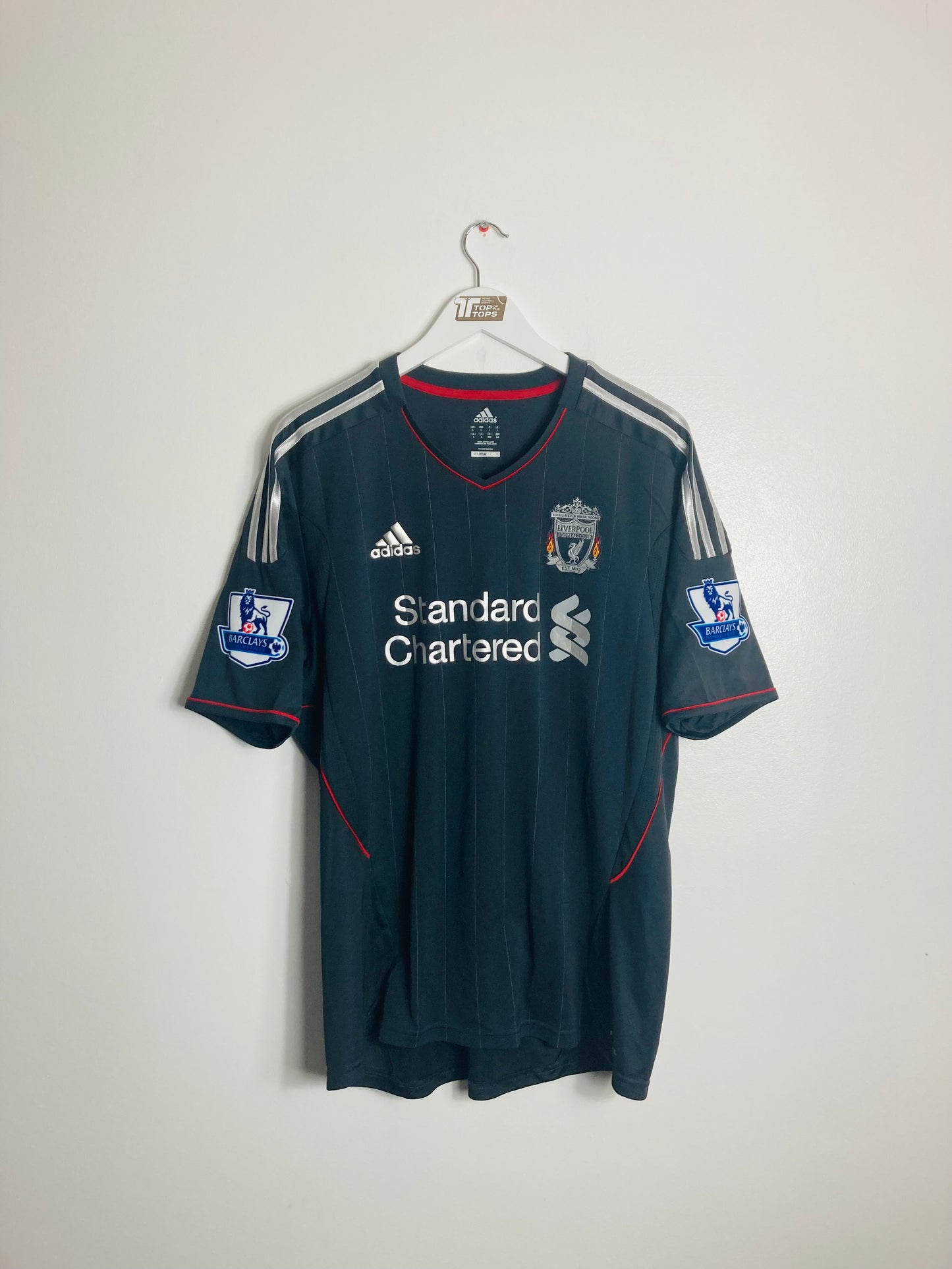 Liverpool away football shirt 2011/12 Suarez Large