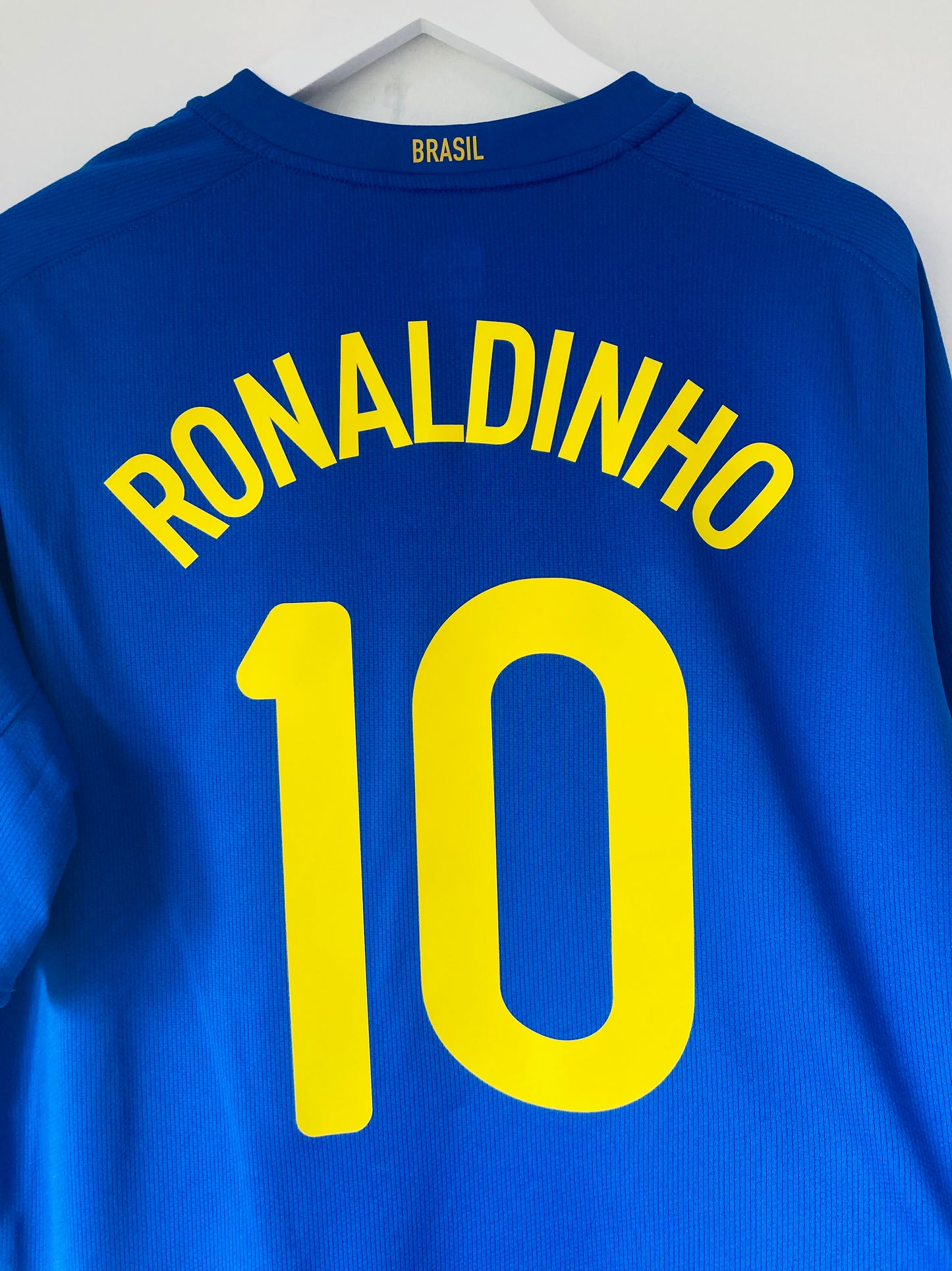 Brazil away football shirt 2008/10 Ronaldinho XL