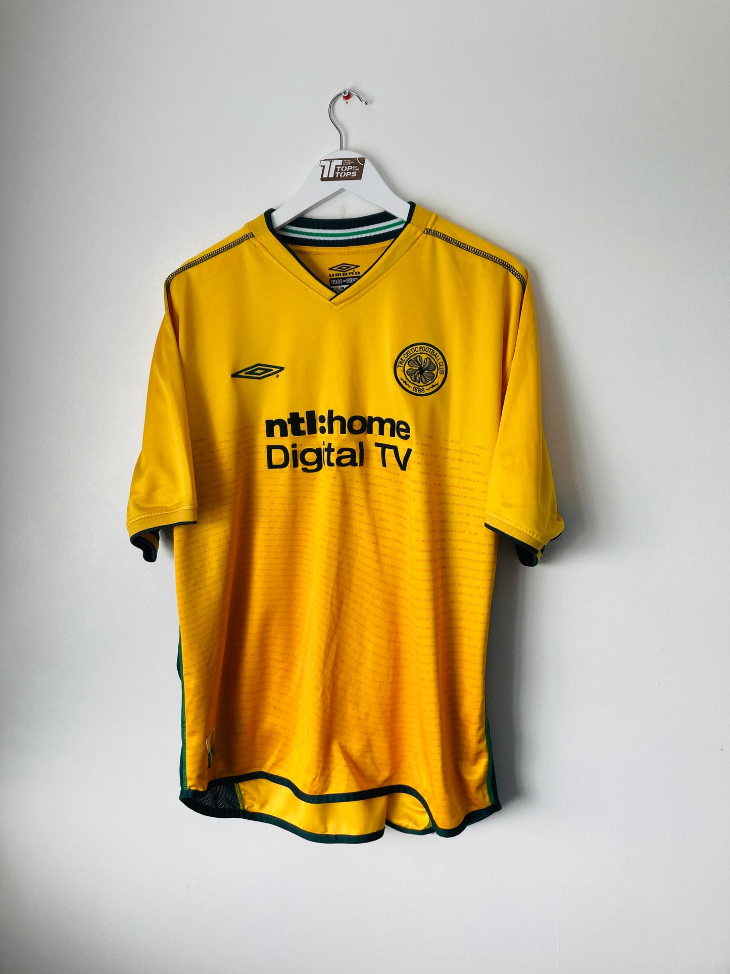 Celtic away football shirt 2002/03 Larsson XXL