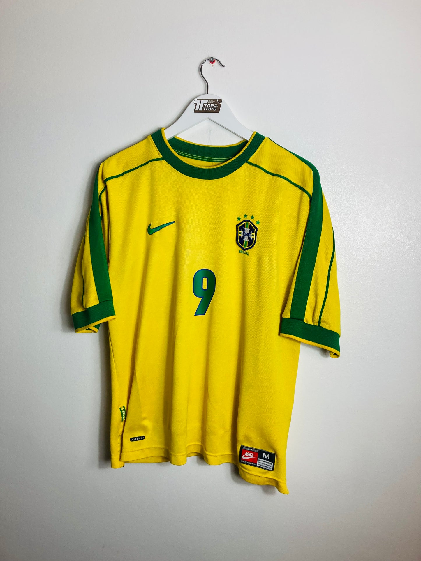 Brazil home football shirt R9 W/C 98 medium