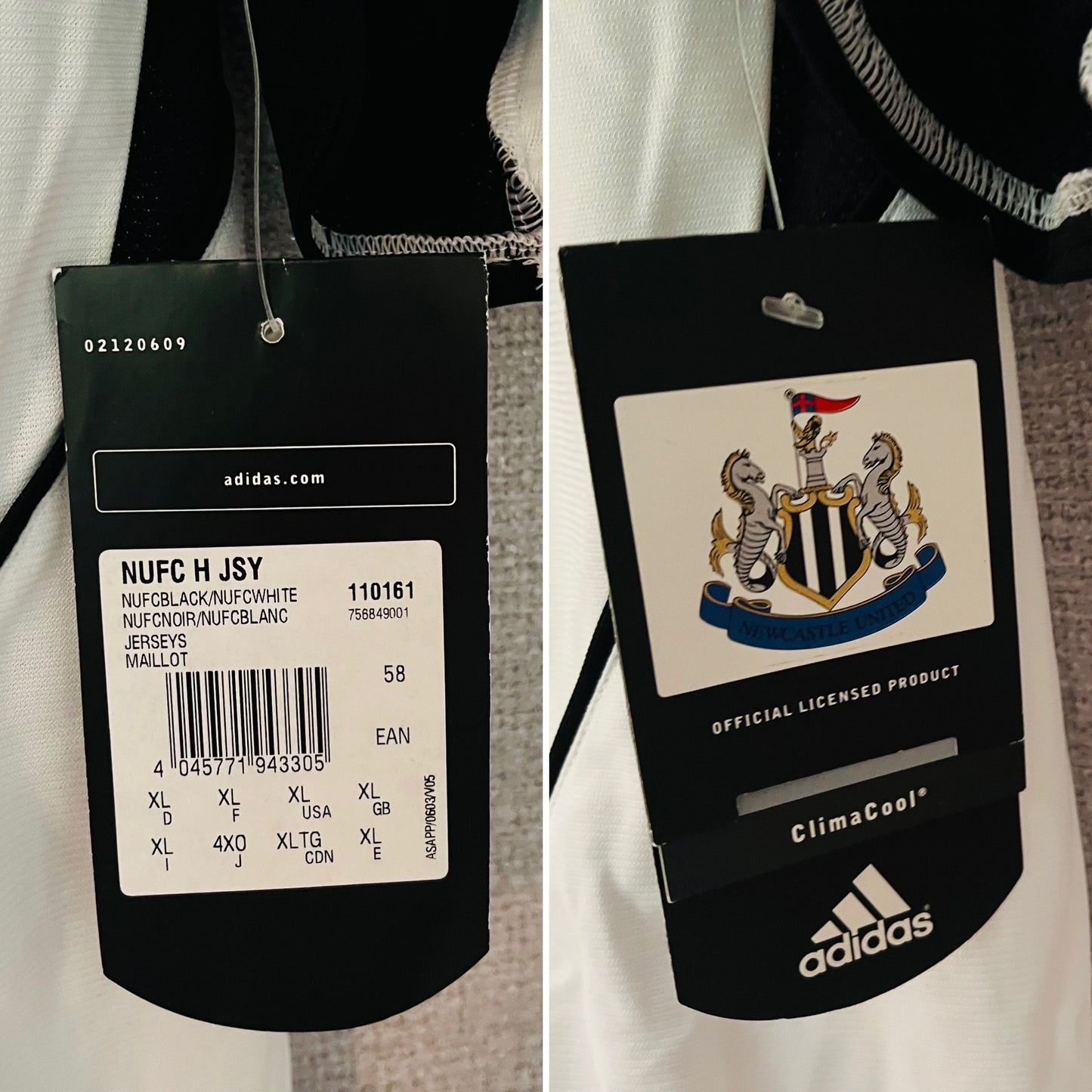 Newcastle United home football shirt 2005/07 Shearer XL BNWTs