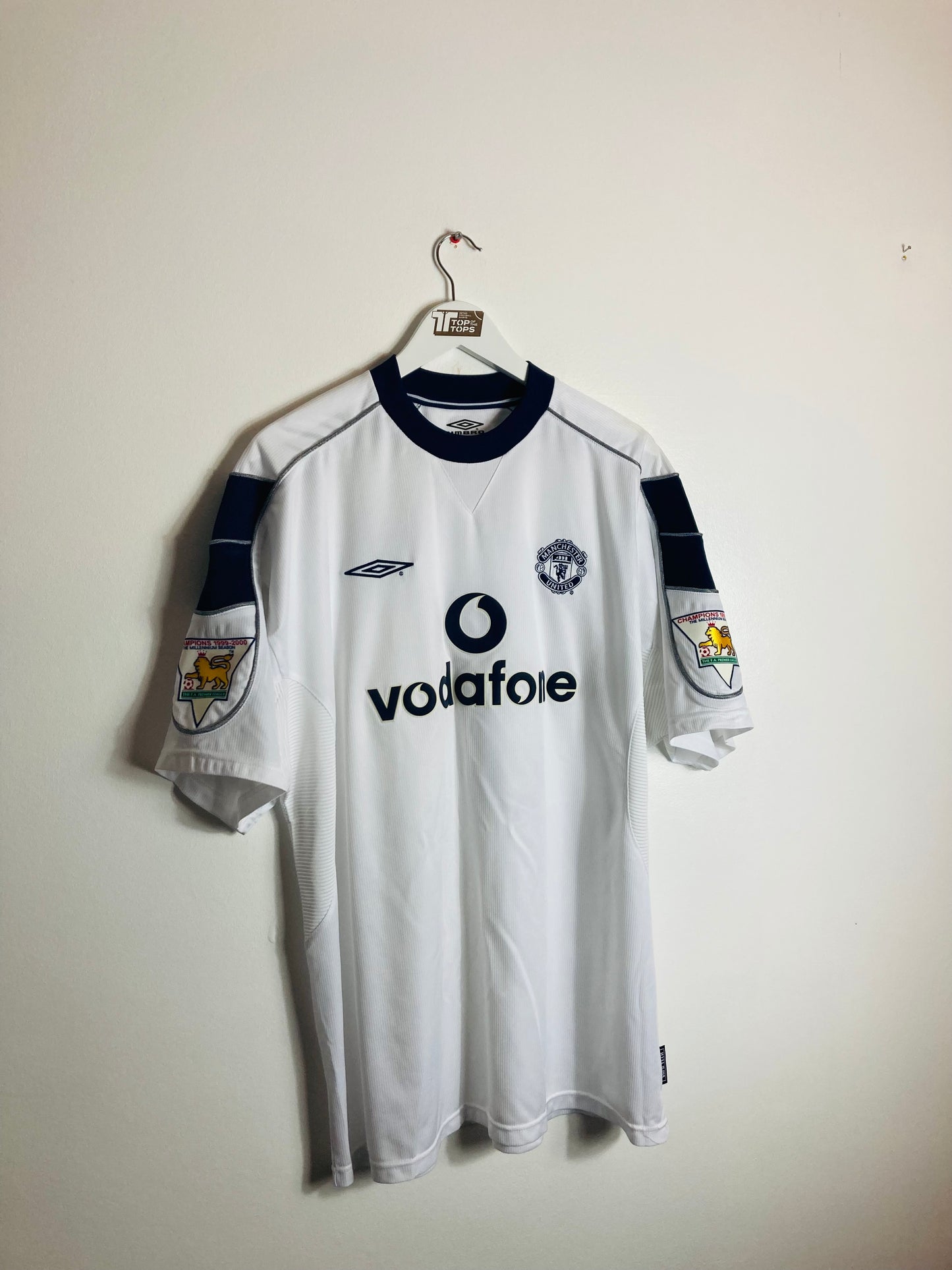Manchester United away football shirt 2000/01 Beckham XL