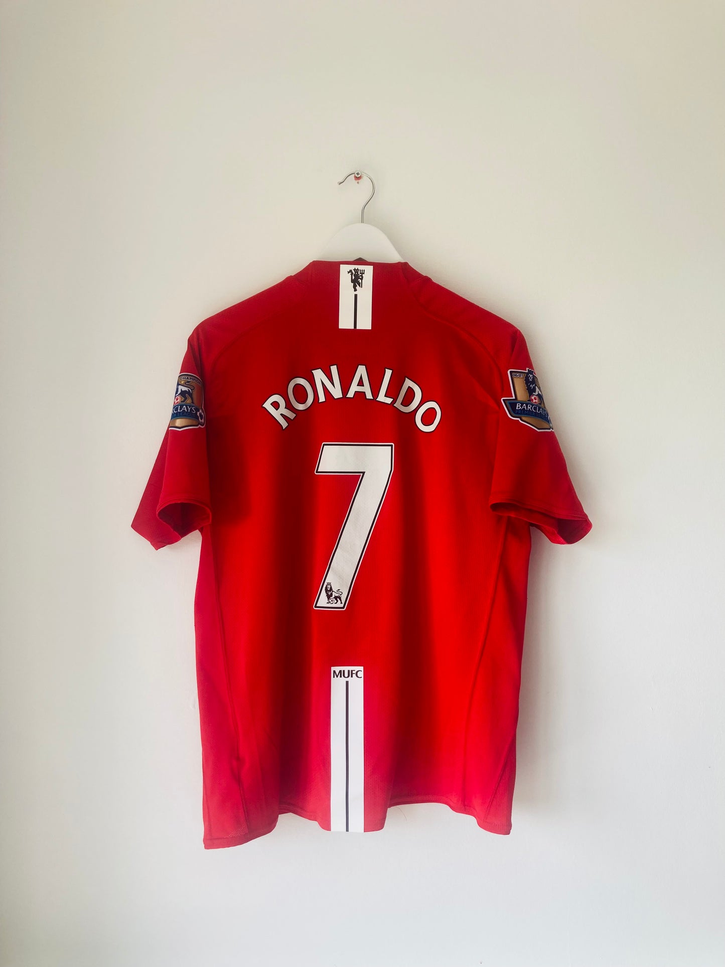 Manchester United home football shirt 2007/08 CR7 Medium