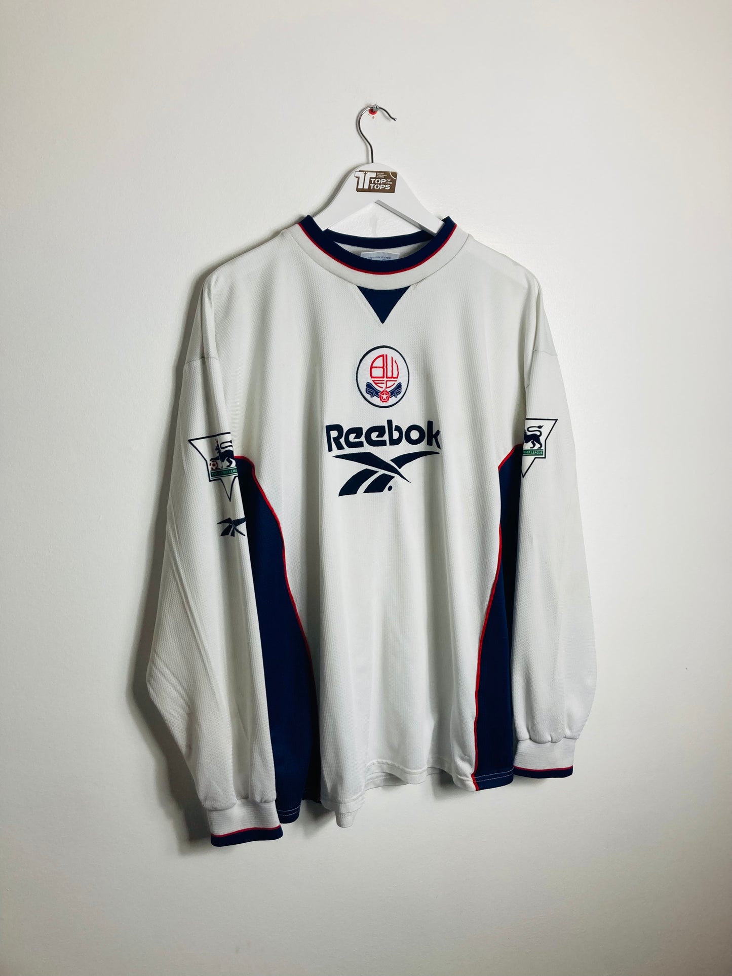 Bolton Wanderers home football shirt 1997/98 XL Pollock player version