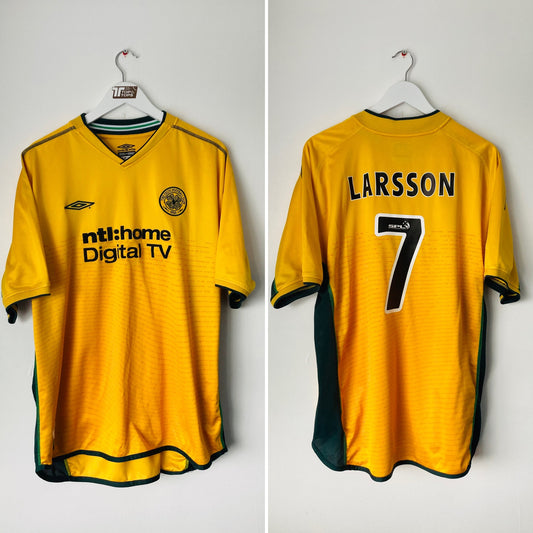 Celtic away football shirt 2002/03 Larsson XXL