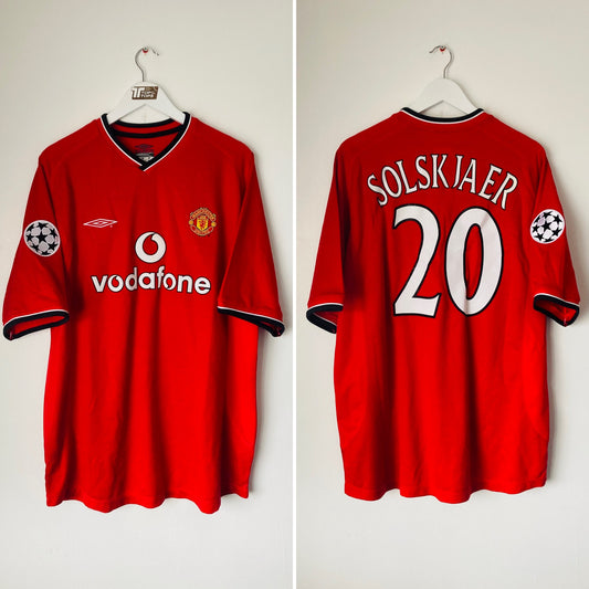 Manchester United home football shirt 2000/02 Solskjaer XL
