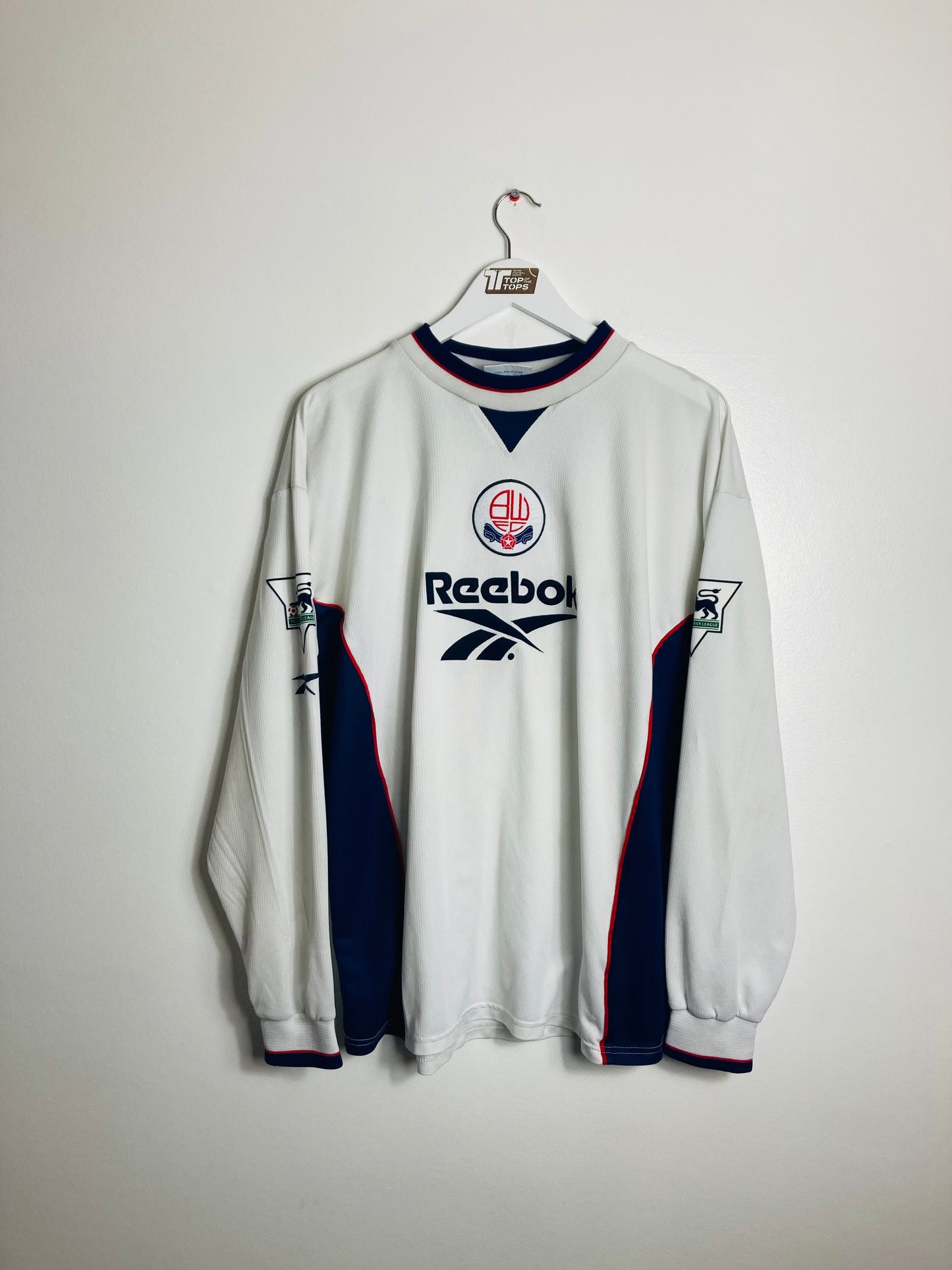 Bolton Wanderers home football shirt 1997/98 XL Pollock player version