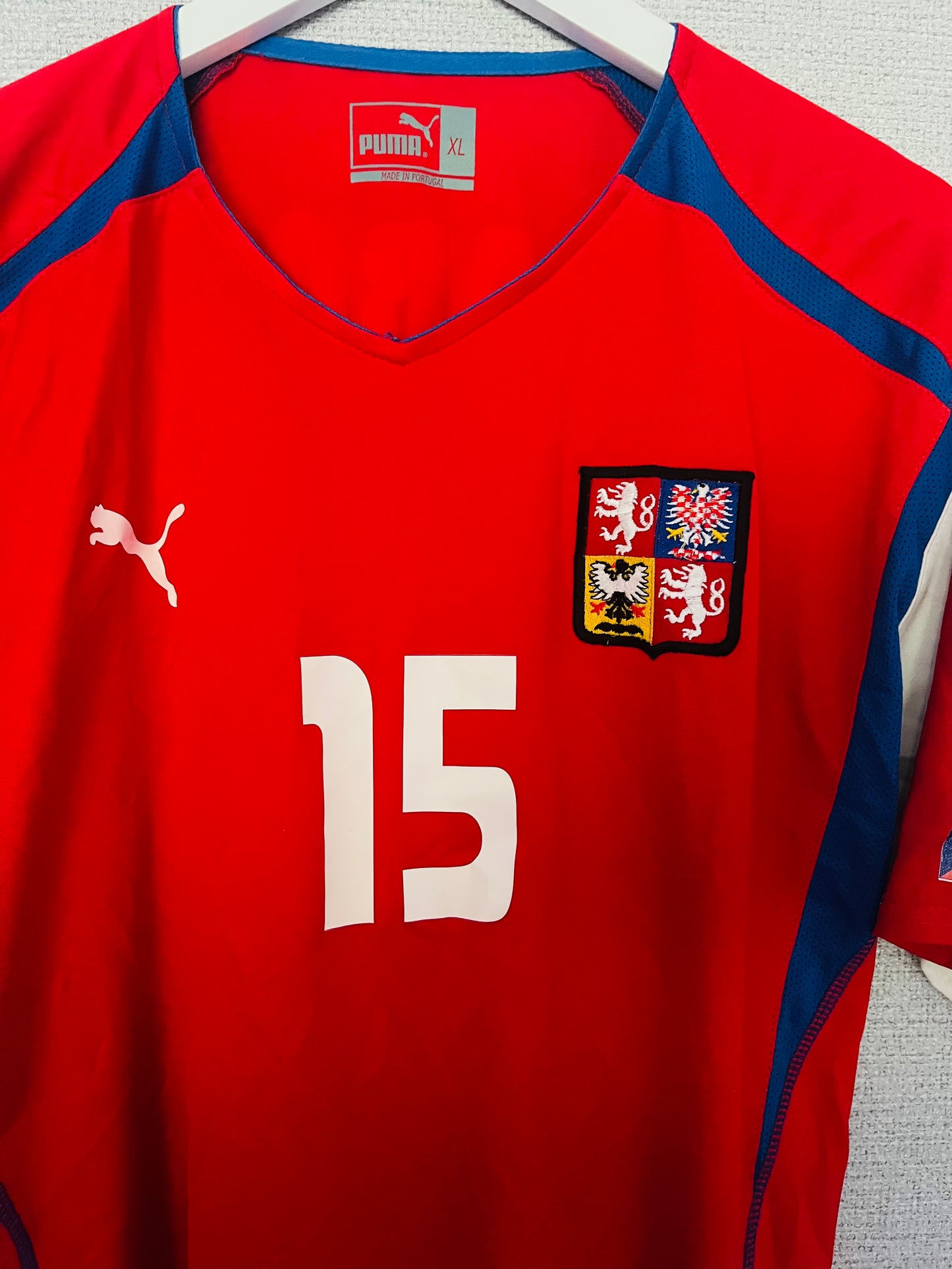 Czech Republic home football shirt Euro 2004 Baros XL