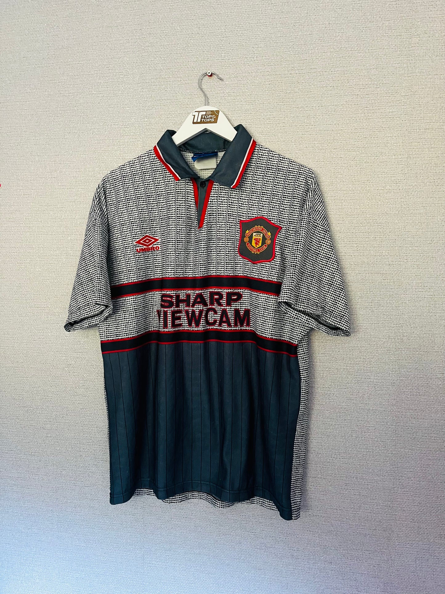 Manchester United away football shirt 1995/96 Scholes Large