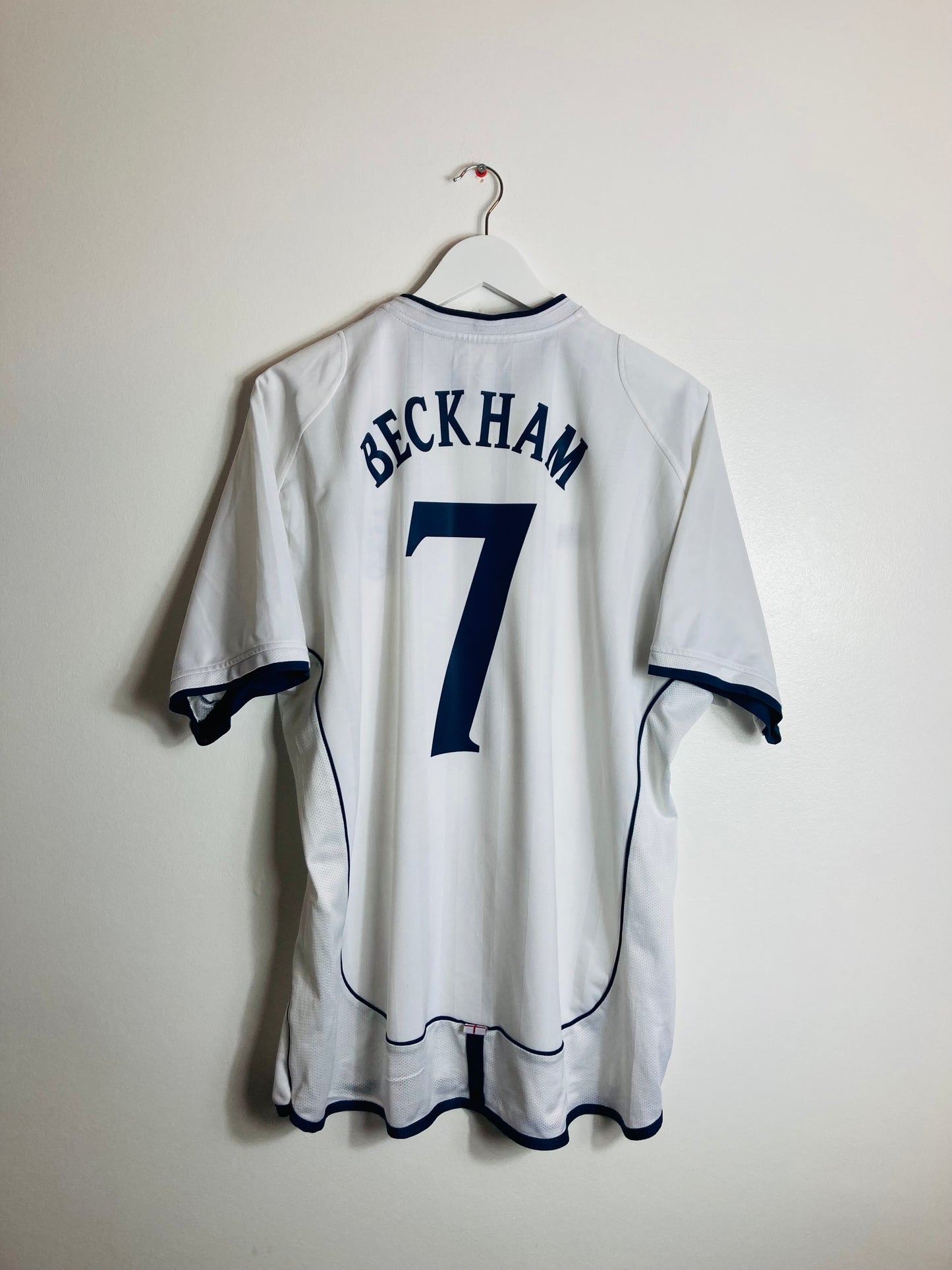 England home football shirt Beckham 2001/02 XL