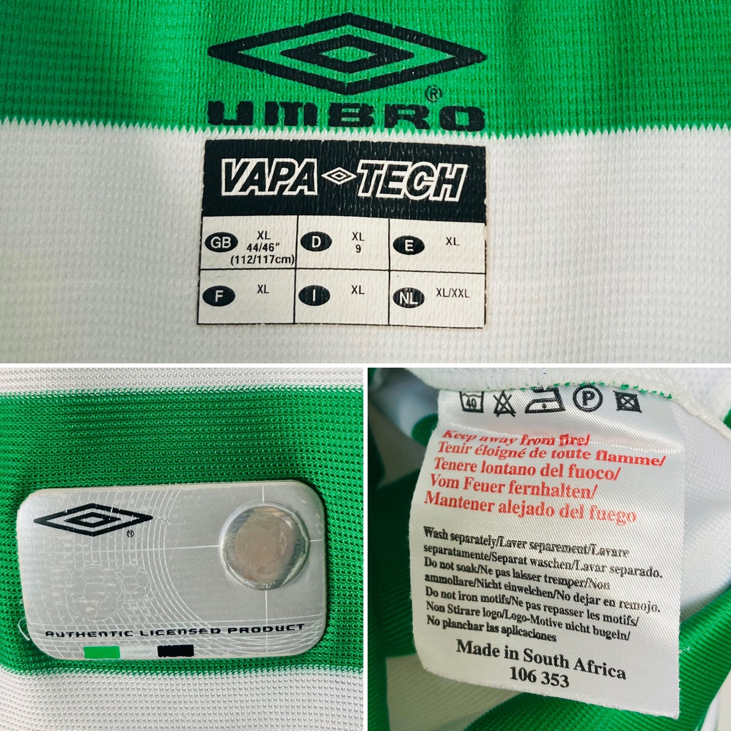 Glasgow Celtic home football shirt
2001/03 Thompson XL