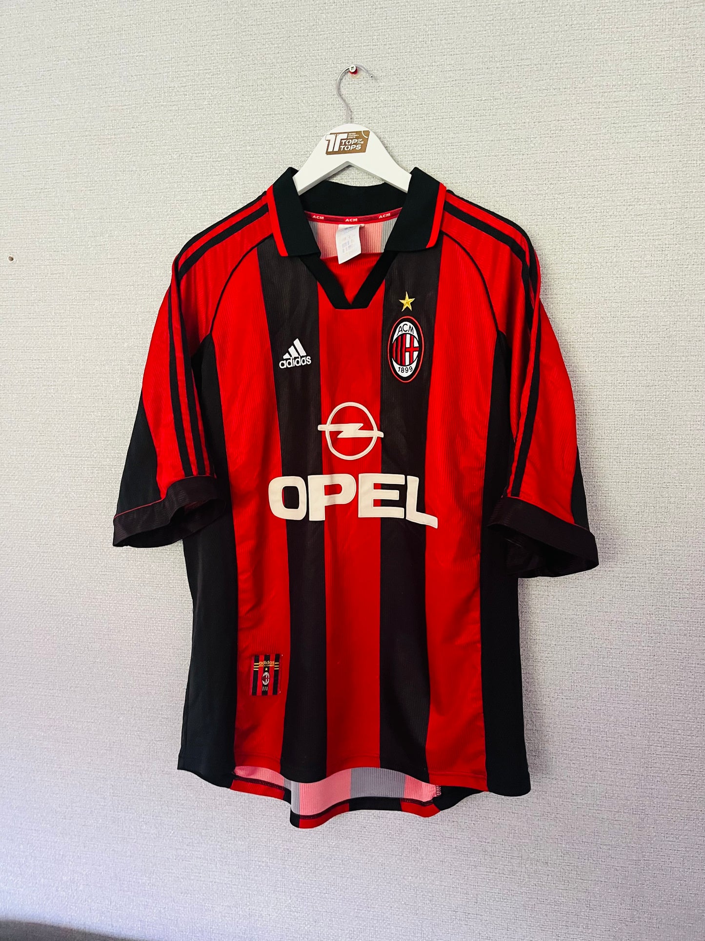 AC Milan home football shirt 1998/2000 Weah XL
