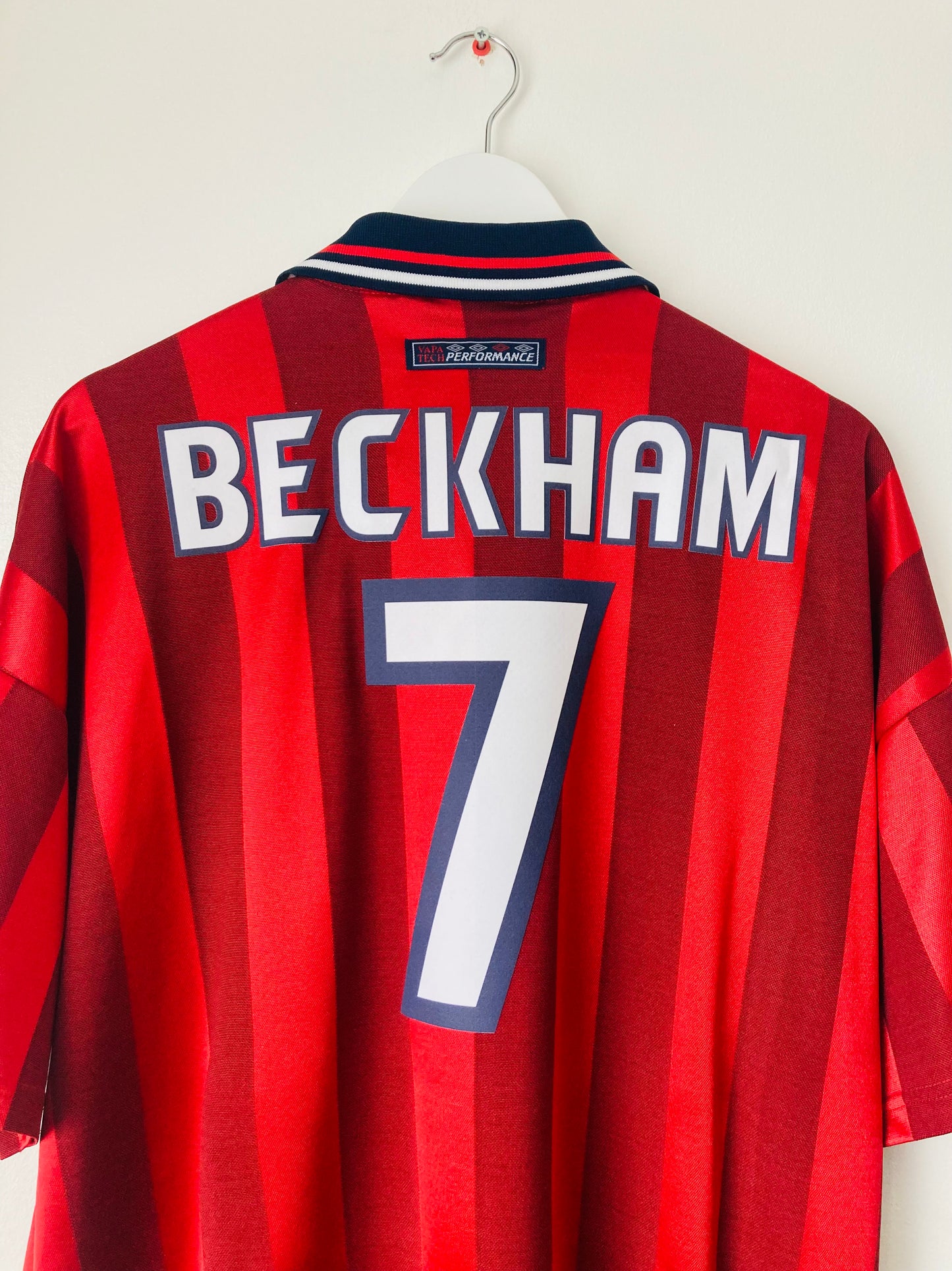 England away football shirt W/C 1998 Beckham XL