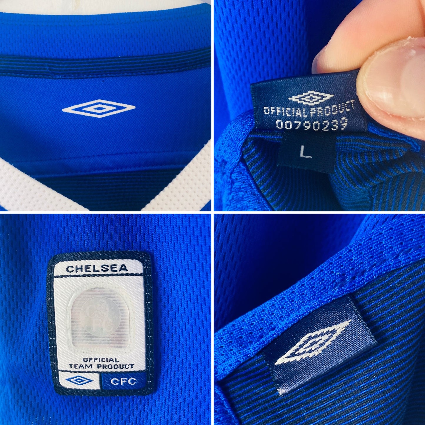 Chelsea home football shirt 2003/05 Drogba Large