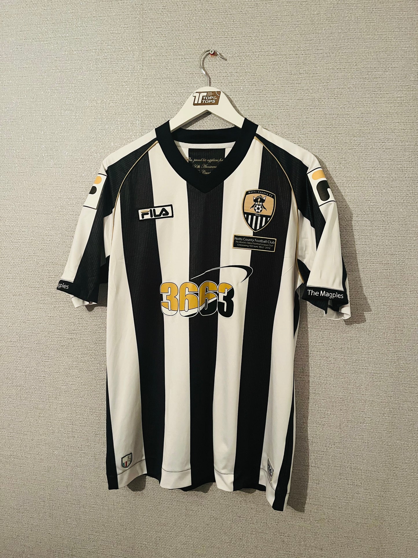 Notts County home football shirt 2012/13 Bishop Medium