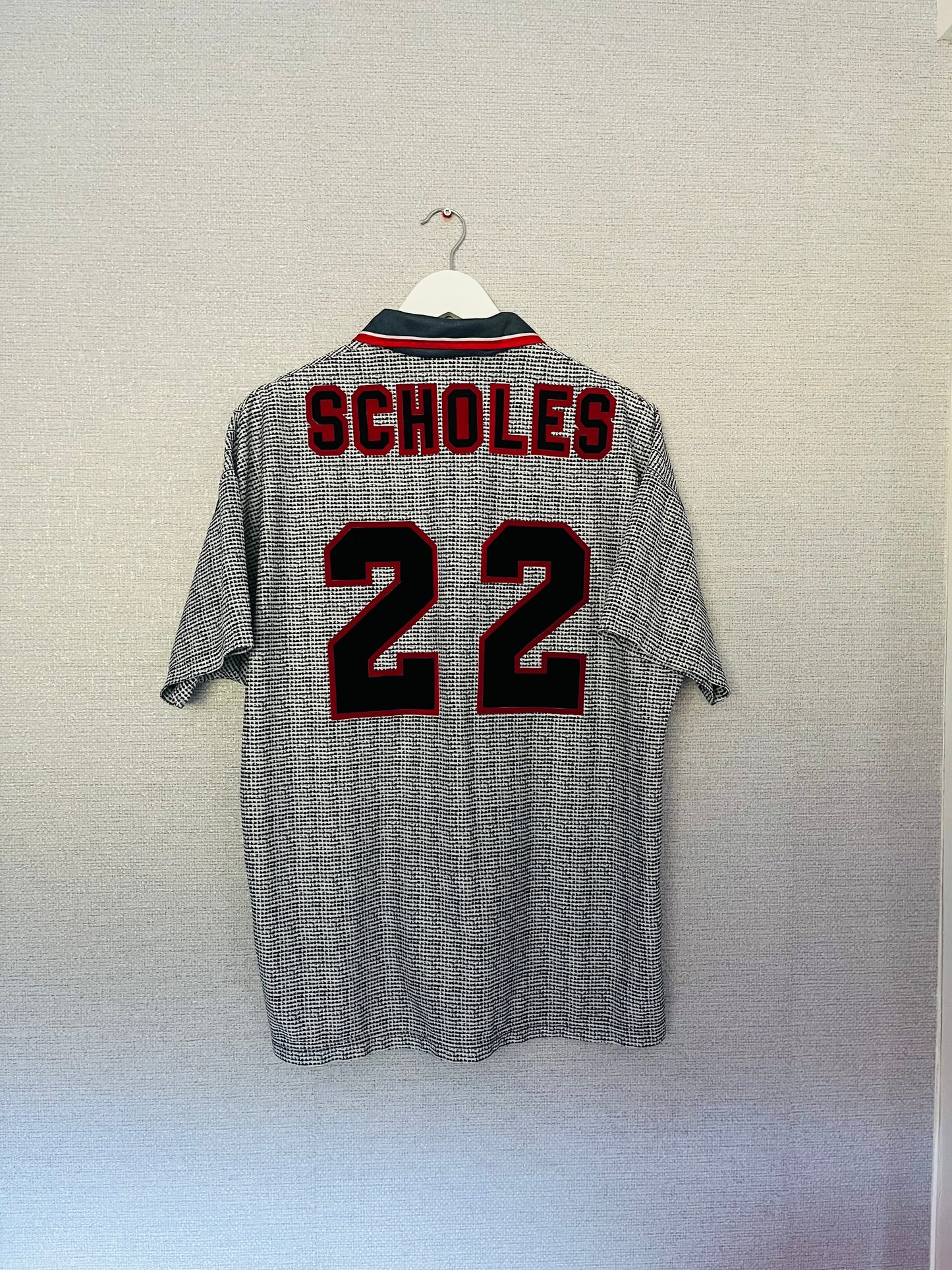 Manchester United away football shirt 1995/96 Scholes Large