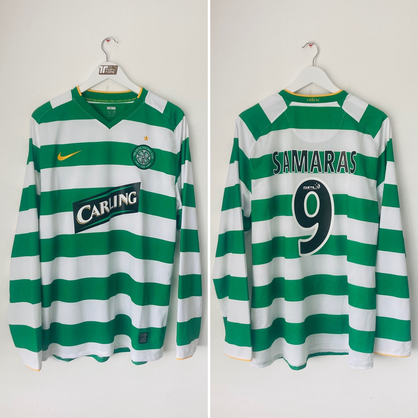 Glasgow Celtic home football shirt player version 2008/10 Samaras XL