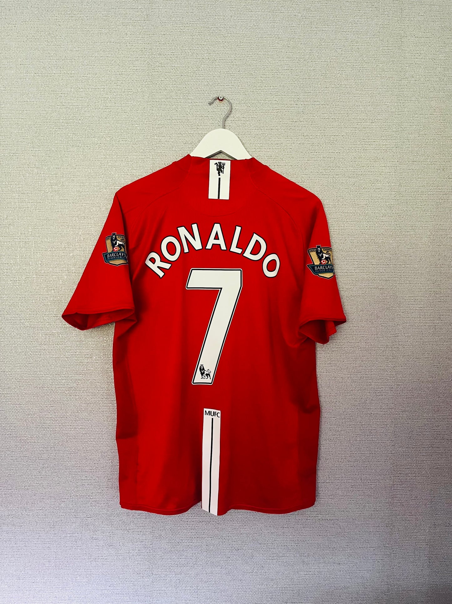 Manchester United home football shirt 2007/08 CR7 Large